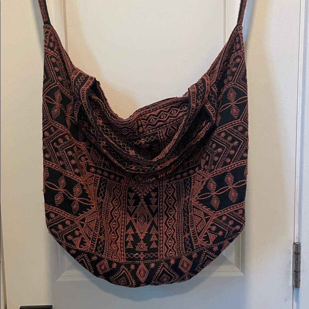 Johnny Was Black and Brown Tote Bag